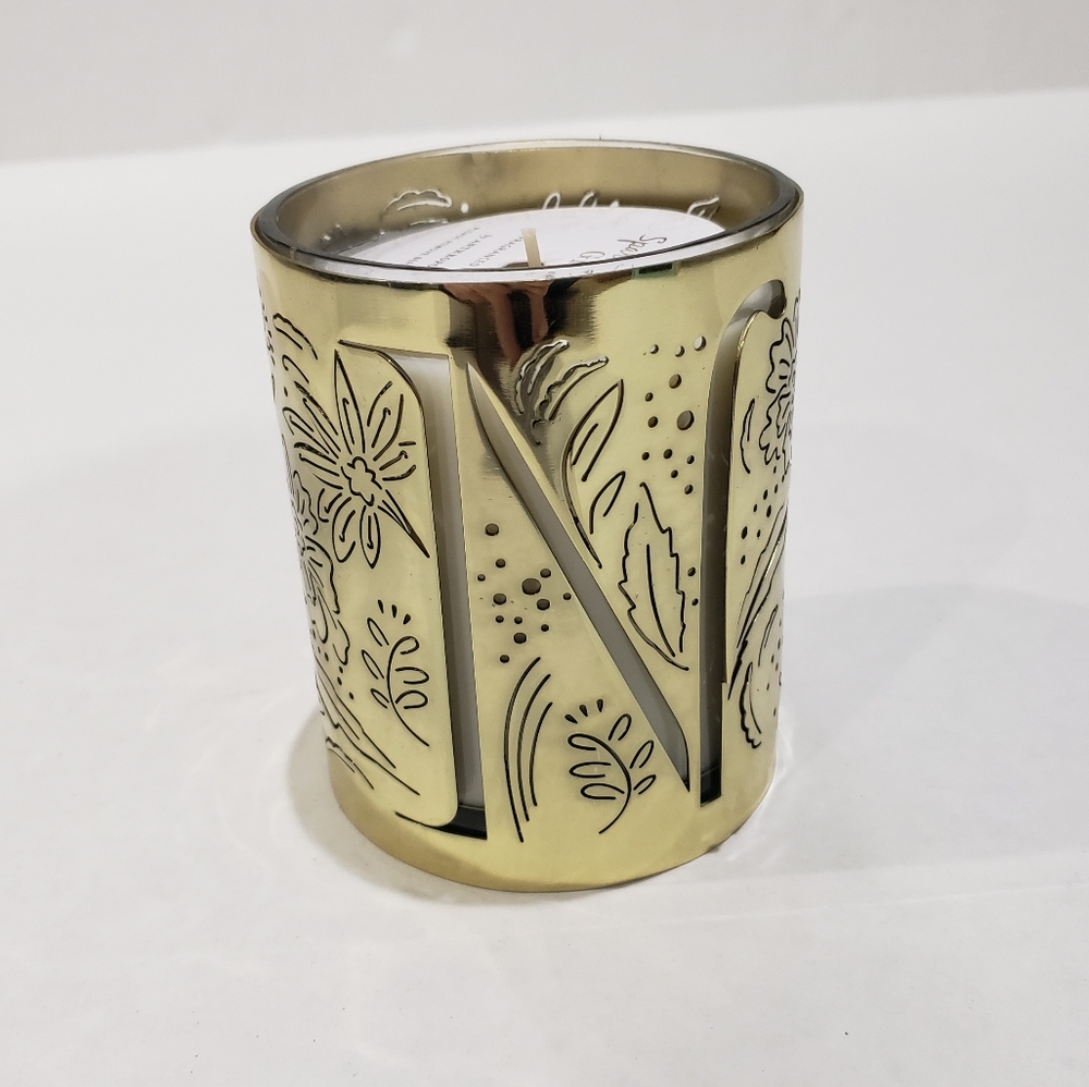 Anthro Etched "N" Monogram Candle